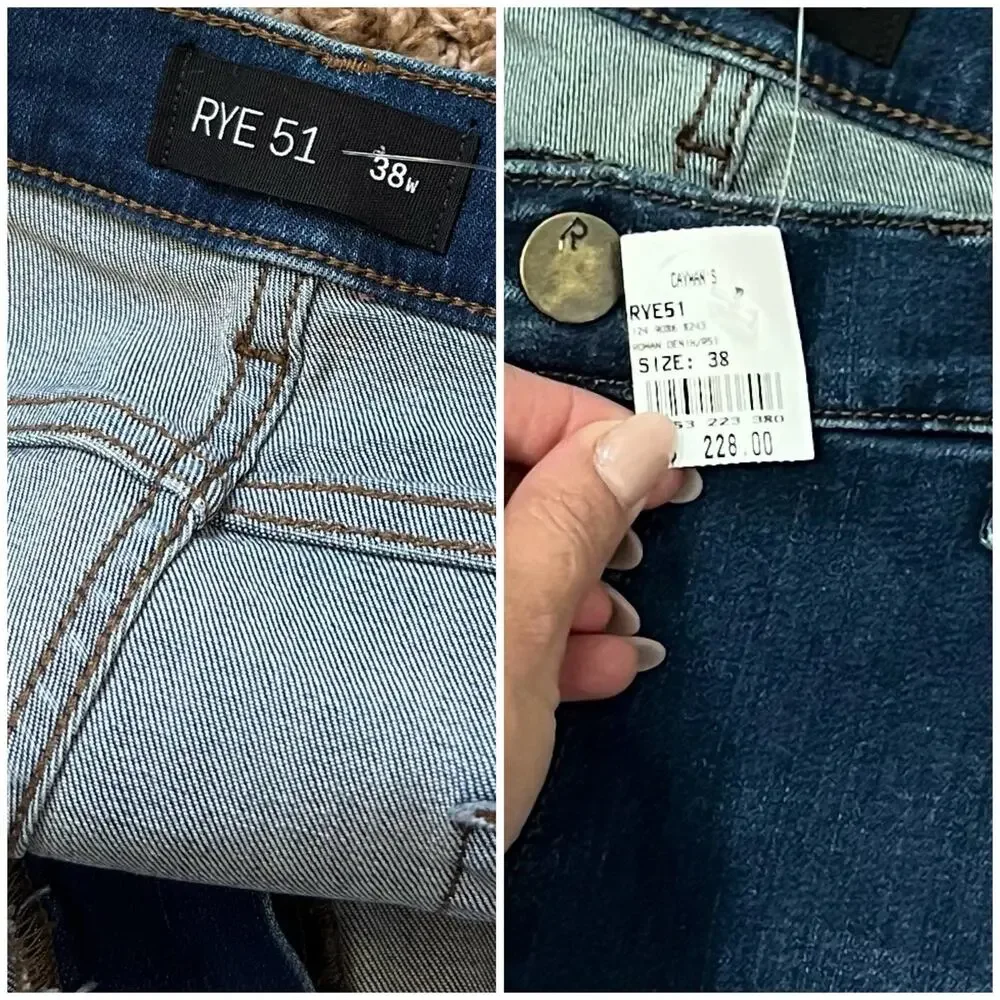 RYE 51 R51 Men’s Four Way Stretch Denim Jeans 38W Straight Fit Performance NWT - Picture 2 of 9